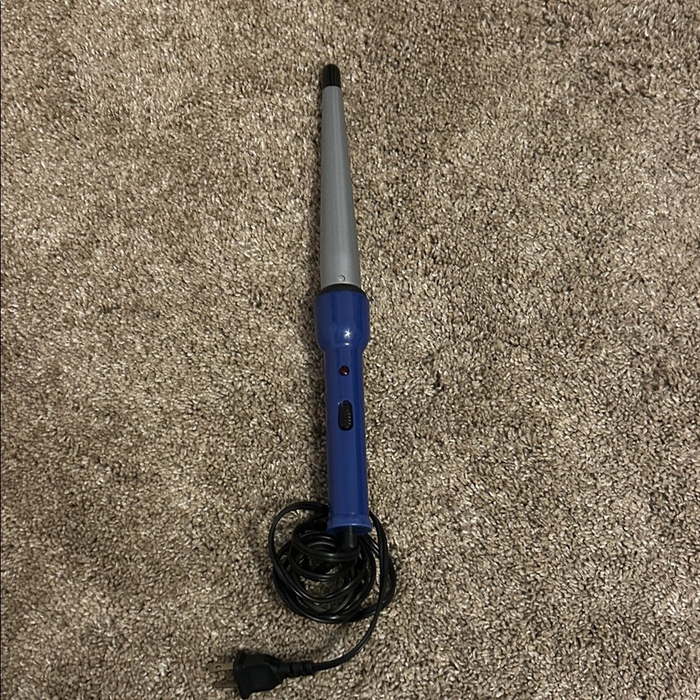 Blue and Silver Hair Styling Wand